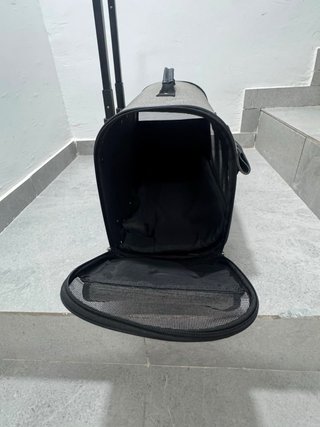 Transportín para Perro con Ruedas Gris