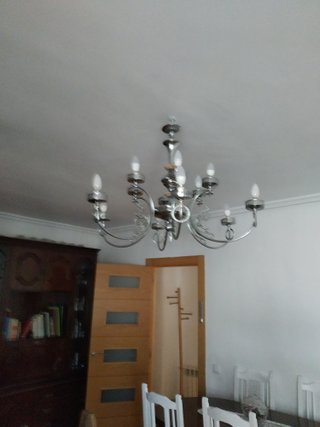 Lámpara de techo antigua 8 brazos