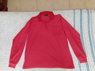 Polo Uomo Wanhua Manica Lunga XXL Rosso