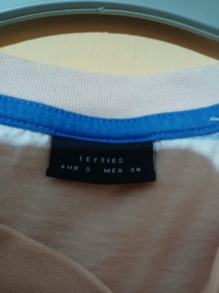 Camiseta rayas caballero azul y rosa