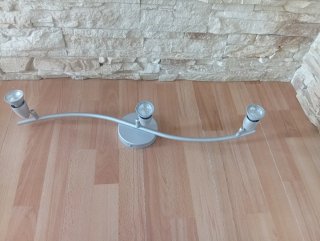 Lámpara de techo plateada 3 focos