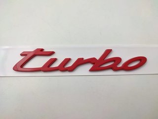 LETRAS PORSCHE TURBO E-HYBRID PLATA NEGRO ROJO