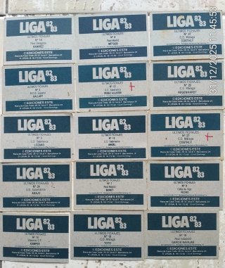 Lote cromos Panini Liga 82, equipos 85 unidades