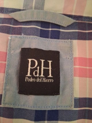 Camisa cuadros Pedro del Hierro T- L manga corta