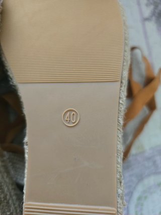 Sandali Dame Rose uncinetto beige/arancio tg 40
