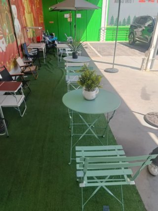 Mesa y 2 Sillas Metal Terraza