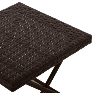 Tavolino da Balcone Pieghevole Rattan 40x40x40cm