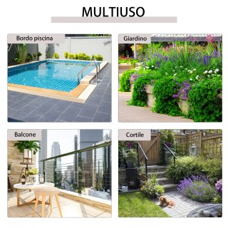 Tavolino da Balcone Pieghevole Rattan 40x40x40cm