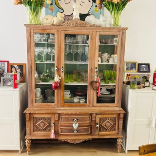 Vitrina Antigua Madera y Cristal
