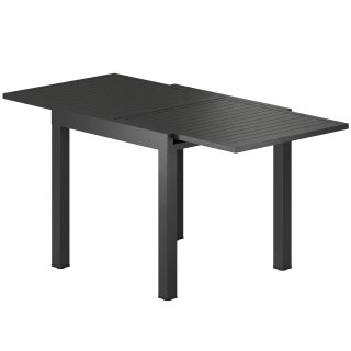 Tavolo da Giardino Allungabile in Alluminio Nero