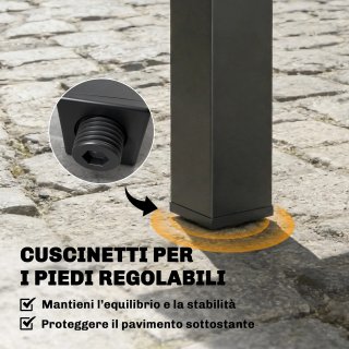 Tavolo da Giardino Allungabile in Alluminio Nero