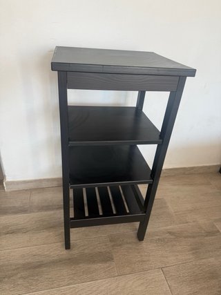Estantería baja Ikea madera negra