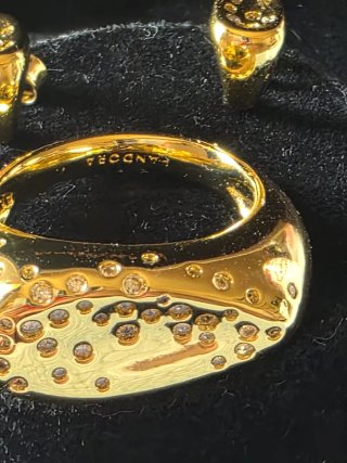Anillo y Pendientes Pandora Dorados