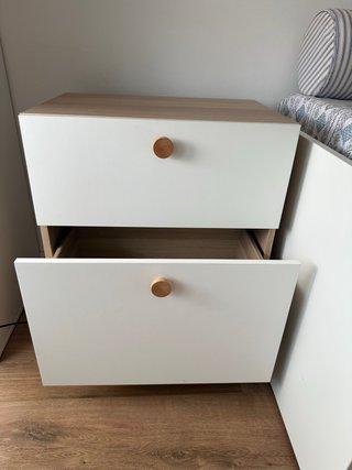Mueble BESTA IKEA Blanco y Madera