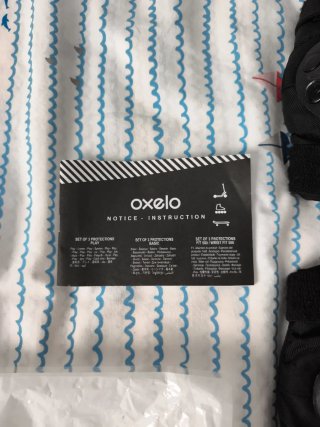 Set 3 protecciones Oxelo infantil negro