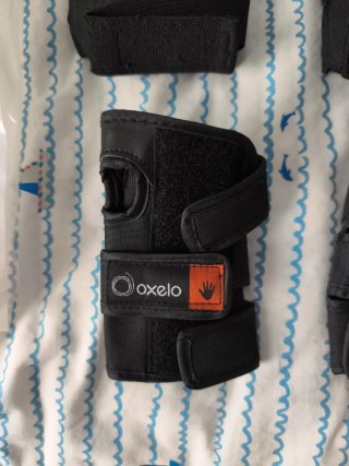 Set 3 protecciones Oxelo infantil negro