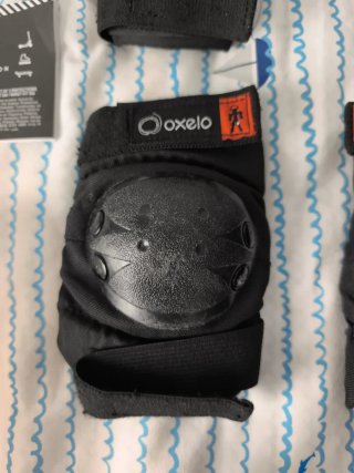 Set 3 protecciones Oxelo infantil negro
