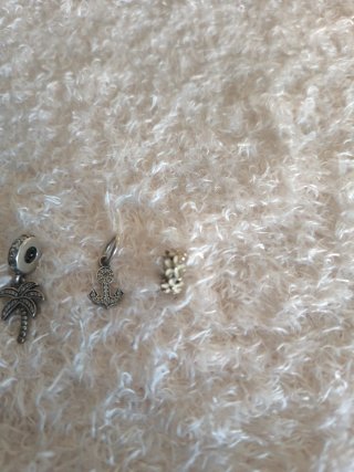 Lote 4 charms Pandora plata