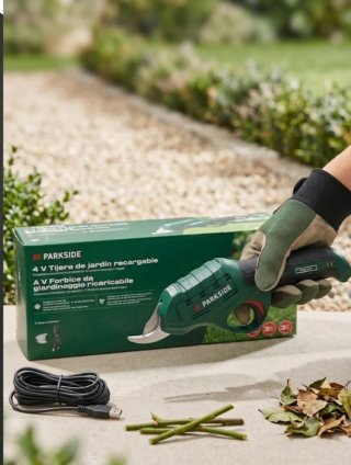 Tijeras de jardín Parkside 4V recargables usb