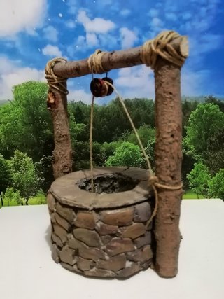 Pozzo artigianale presepe alt 16 cm