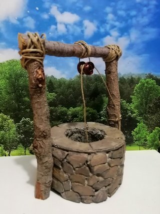 Pozzo artigianale presepe alt 16 cm