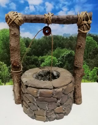 Pozzo artigianale presepe alt 16 cm