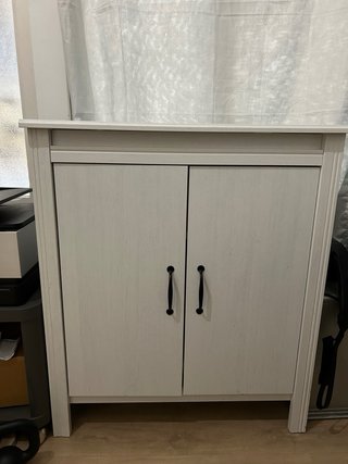 Armario IKEA 2 puertas gris/blanco