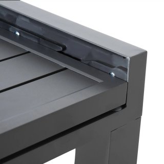 Tavolo da Giardino Allungabile in Alluminio Grigio