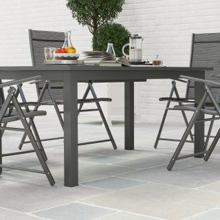 Tavolo da Giardino Allungabile in Alluminio Grigio