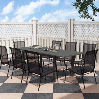 Tavolo da Giardino Allungabile in Alluminio Grigio
