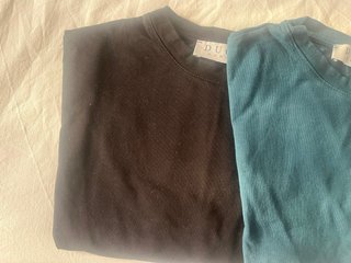 3 Maglie DUCA HOMME Tg M Nere, Blu Petrolio, Bianc