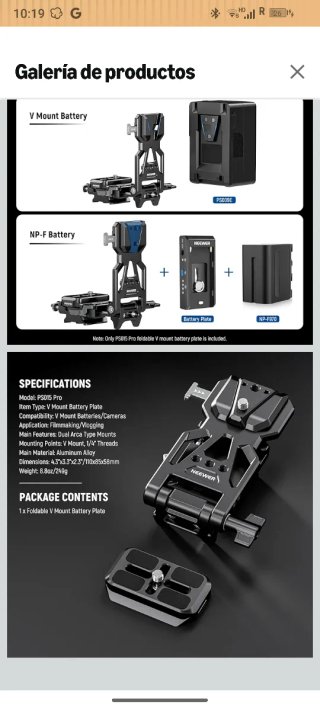 Neewer PS015 Pro Soporte Batería V-Mount