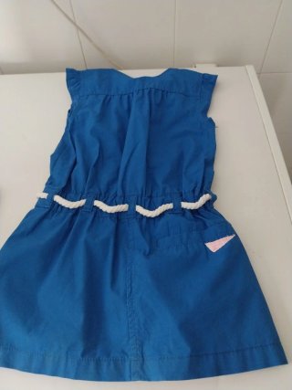 Conjunto Vestido y Falda Azul Niña