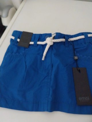 Conjunto Vestido y Falda Azul Niña