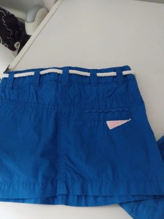 Conjunto Vestido y Falda Azul Niña