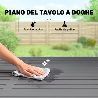 Tavolo da Giardino Allungabile per 6-8 Persone
