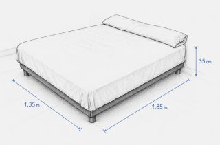 Cama matrimonio con canapé