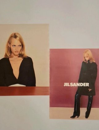 Pubblicità Jil Sander vintage con amber valletta