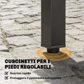 Tavolo Allungabile Giardino 4-6 Posti 80/160x80cm