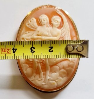 Camafeo Italiano vintage de Oro 750