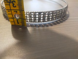 Cerchietto per capelli con strass in metallo