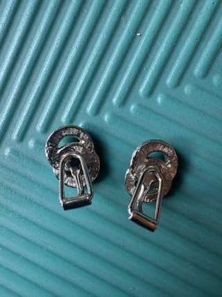 Orecchini cerchio spirale clip vintage