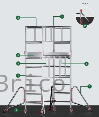 Andamio Modular Profesional PRESTIGE 1,90 Metros Pack B