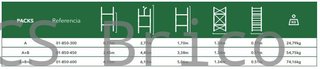 Andamio Modular Aluminio - 4,45 Metros - Pack A+B
