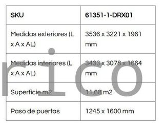 Caseta Metálica Eco Alcoy 353x322x196 cm - Duramax