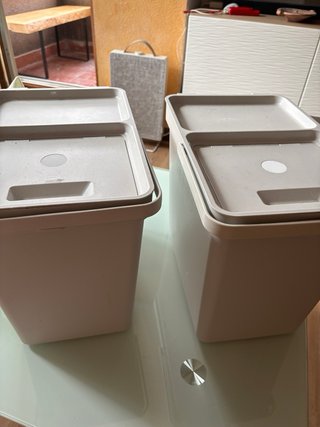 2 Cubos Hallbar Basura Ikea Grises Plástico