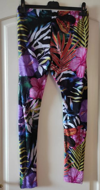 Leggings floreali trasparenti