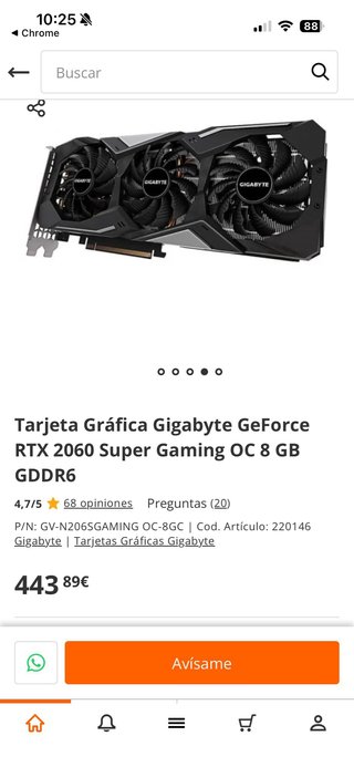 Scheda grafica Gigabyte RTX 2070 Super 8GB