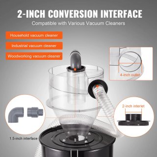Separatore Ciclonico Polveri 50L con Serbatoio