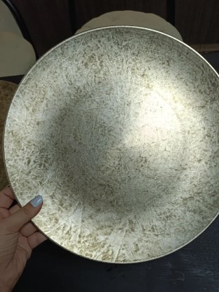 3 Bajoplatos dorados estilo desgastado